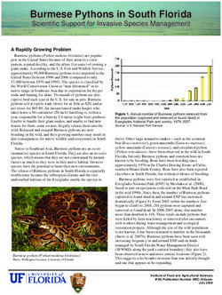 Burmese Pythons in South Florida - Scientific Support for Invasive Species Management