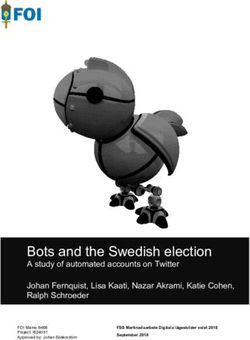 Bots and the Swedish election - A study of automated accounts on Twitter Johan Fernquist, Lisa Kaati, Nazar Akrami, Katie Cohen, Ralph Schroeder - FOI