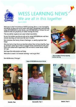 WESS LEARNING NEWS We are all in this together - West End State School