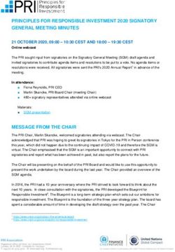 PRINCIPLES FOR RESPONSIBLE INVESTMENT 2020 SIGNATORY GENERAL MEETING MINUTES