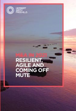 M&A IN 2021 RESILIENT, AGILE AND COMING OFF MUTE - Herbert ...