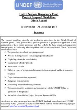 United Nations Democracy Fund Project Proposal Guidelines Ninth Round