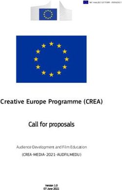 Creative Europe Programme (CREA) - Call for proposals (CREA-MEDIA-2021-AUDFILMEDU) - Creative Europe Programme (CREA) Call for ...