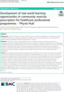 Development of real world learning opportunities in community exercise prescription for healthcare professional programmes - 'Physio Hub' - BMC ...