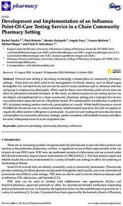 Development and Implementation of an Influenza Point-Of-Care Testing Service in a Chain Community Pharmacy Setting - MDPI