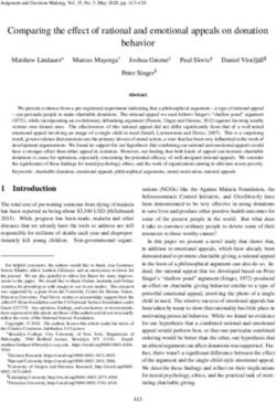 Comparing the effect of rational and emotional appeals on donation behavior