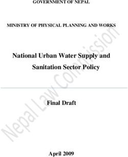 National Urban Water Supply and Sanitation Sector Policy Final Draft April 2009