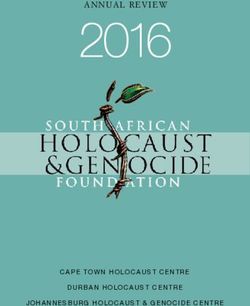 ANNUAL REVIEW 2016 - CAPE TOWN HOLOCAUST CENTRE DURBAN HOLOCAUST CENTRE JOHANNESBURG HOLOCAUST & GENOCIDE CENTRE - The Johannesburg Holocaust ...