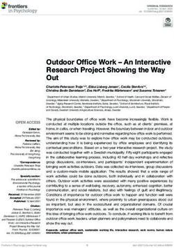 OUTDOOR OFFICE WORK - AN INTERACTIVE RESEARCH PROJECT SHOWING THE WAY OUT - DIVA PORTAL