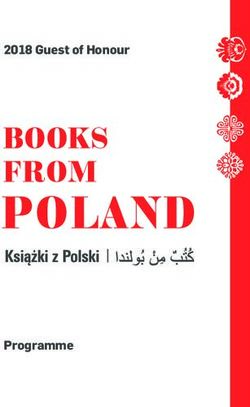 2018 Guest of Honour - Programme - Instytut Książki