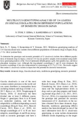 MULTILOCUS GENOTYPING ANALYSIS OF 114 GIARDIA DUODENALIS ISOLATES FROM DIFFERENT POPULATIONS OF DOMESTIC DOGS IN JAPAN