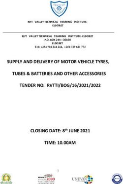 SUPPLY AND DELIVERY OF MOTOR VEHICLE TYRES, TUBES & BATTERIES AND OTHER ACCESSORIES TENDER NO: RVTTI/BOG/16/2021/2022