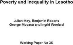 Poverty and Inequality in Lesotho - Julian May, Benjamin Roberts George Moqasa and Ingrid Woolard Working Paper No 36