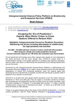 Escaping the 'Era of Pandemics': Experts Warn Worse Crises to Come Options Offered to Reduce Risk - IPBES