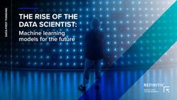 THE RISE OF THE DATA SCIENTIST: Machine learning models for the future - Refinitiv