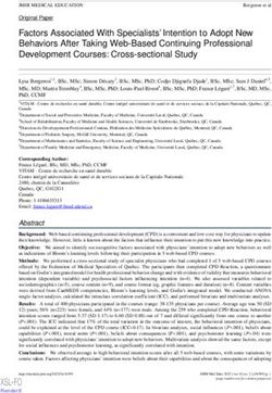 Factors Associated With Specialists' Intention to Adopt New Behaviors After Taking Web-Based Continuing Professional Development Courses: ...
