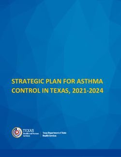 STRATEGIC PLAN FOR ASTHMA CONTROL IN TEXAS, 2021-2024 - 1|STRATEGIC PLAN FOR ASTHMA CONTROL IN TEXAS