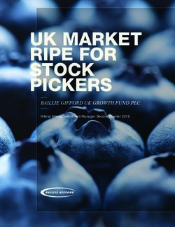 UK MARKET RIPE FOR STOCK PICKERS - BAILLIE GIFFORD UK GROWTH FUND PLC Milena Mileva, Investment Manager. Second Quarter 2018