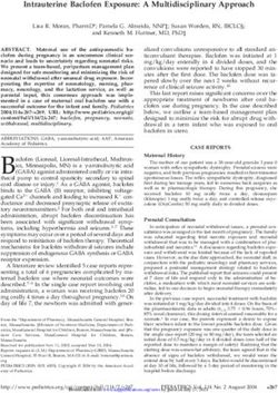 Intrauterine Baclofen Exposure: A Multidisciplinary Approach - American Academy of ...