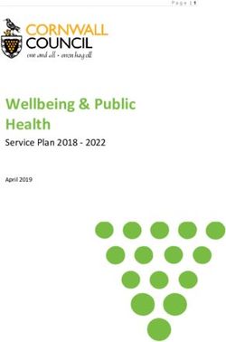 Wellbeing & Public Health - Service Plan 2018 - 2022 April 2019 - Cornwall Council