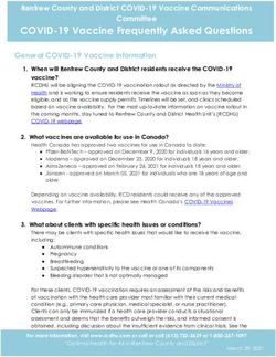 COVID-19 Vaccine Frequently Asked Questions - Renfrew ...