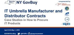 IT Umbrella Manufacturer and Distributor Contracts - Case Studies in How to Procure IT Products - 2019 NY GovBuy