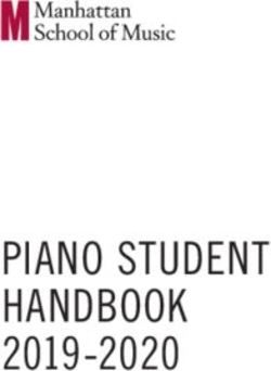 PIANO STUDENT HANDBOOK 2019-2020