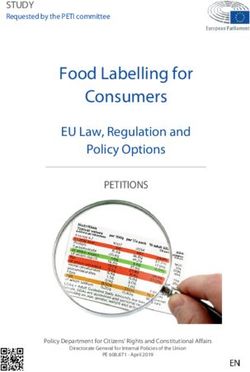 Food Labelling for Consumers - EU Law, Regulation and Policy Options PETITIONS