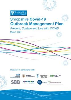 Outbreak Management Plan - Shropshire Covid-19 Shropshire Covid-19 Outbreak Management Plan March 2021 - Shropshire Council