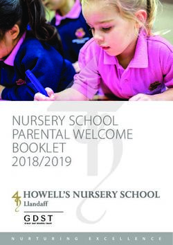 NURSERY SCHOOL PARENTAL WELCOME BOOKLET 2018/2019 - Howell's School