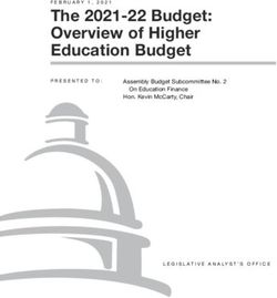 THE 2021-22 BUDGET: OVERVIEW OF HIGHER EDUCATION BUDGET - ASSEMBLY BUDGET SUBCOMMITTEE NO. 2 ON EDUCATION FINANCE HON. KEVIN MCCARTY, CHAIR