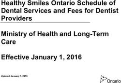 Healthy Smiles Ontario Schedule of Dental Services and Fees for Dentist Providers Ministry of Health and Long-Term Care Effective January 1, 2016 ...