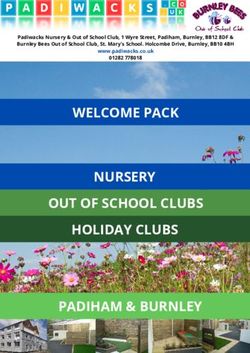 WELCOME PACK NURSERY OUT OF SCHOOL CLUBS HOLIDAY CLUBS