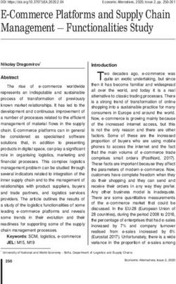 E-Commerce Platforms and Supply Chain Management - Functionalities Study