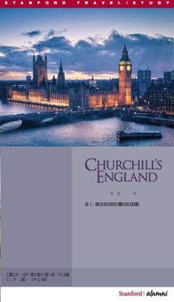 CORRIDORS OF POWER May 15 to 24, 2020 a program of the stanford alumni association