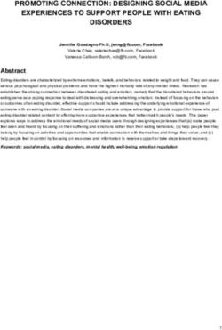 PROMOTING CONNECTION: DESIGNING SOCIAL MEDIA EXPERIENCES TO SUPPORT PEOPLE WITH EATING DISORDERS - Facebook Research