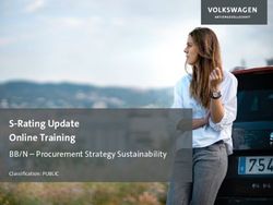 S-Rating Update Online Training - BB/N - Procurement Strategy Sustainability Classification: PUBLIC - VW Group Supply