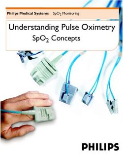 UNDERSTANDING PULSE OXIMETRY - SPO2 CONCEPTS PHILIPS MEDICAL SYSTEMS SPO2 MONITORING - PHILIPS INCENTER