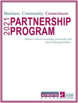 PARTNERSHIP PROGRAM Business. Community. Commitment.