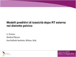 Modelli predittivi di tossicità dopo RT esterna nel distretto pelvico - C. Fiorino Medical Physics San Raffaele Institute, Milano, Italy