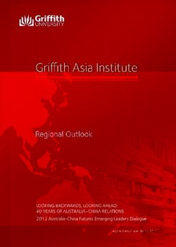 Griffith Asia Institute - LOOKING BACKWARDS, LOOKING AHEAD: 40 YEARS OF AUSTRALIA-CHINA RELATIONS 2012 Australia-China Futures Emerging Leaders ...