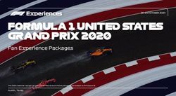 FORMULA 1 UNITED STATES GRAND PRIX 2020 - Fan Experience Packages - Due Hospitality