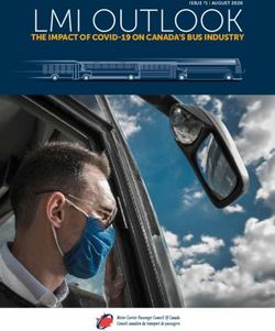 LMI OUTLOOK THE IMPACT OF COVID-19 ON CANADA'S BUS INDUSTRY - Motor Carrier Passenger ...