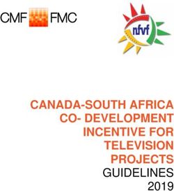 CANADA-SOUTH AFRICA CO- DEVELOPMENT INCENTIVE FOR TELEVISION PROJECTS GUIDELINES 2019