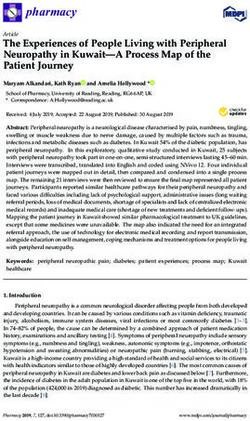 The Experiences of People Living with Peripheral Neuropathy in Kuwait-A Process Map of the Patient Journey - MDPI