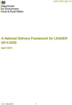 A National Delivery Framework for LEADER 2014-2020 - April 2014 - www.defra.gov.uk