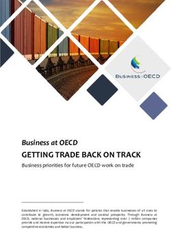 GETTING TRADE BACK ON TRACK - Business at OECD - BIAC