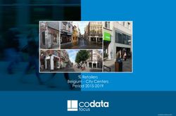 % Retailers Belgium - City Centers Period 2015-2019 - codata-retail.com
