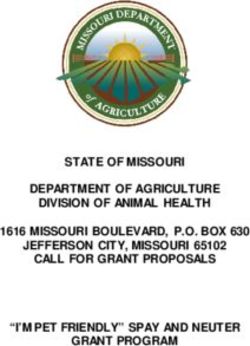 STATE OF MISSOURI DEPARTMENT OF AGRICULTURE DIVISION OF ANIMAL HEALTH 1616 MISSOURI BOULEVARD, P.O. BOX 630 JEFFERSON CITY, MISSOURI 65102 CALL ...
