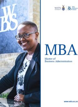Master of Business Administration - www.wbs.ac.za - Wits Business School